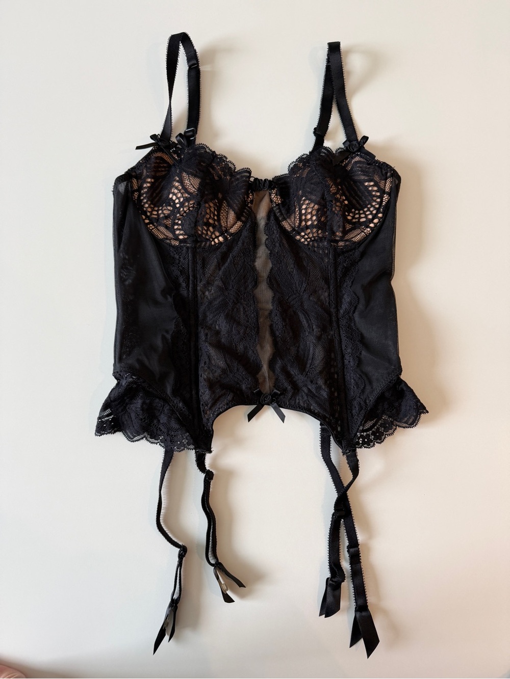 Vintage Chantel Thomass for Victorias Secret Black Bustier